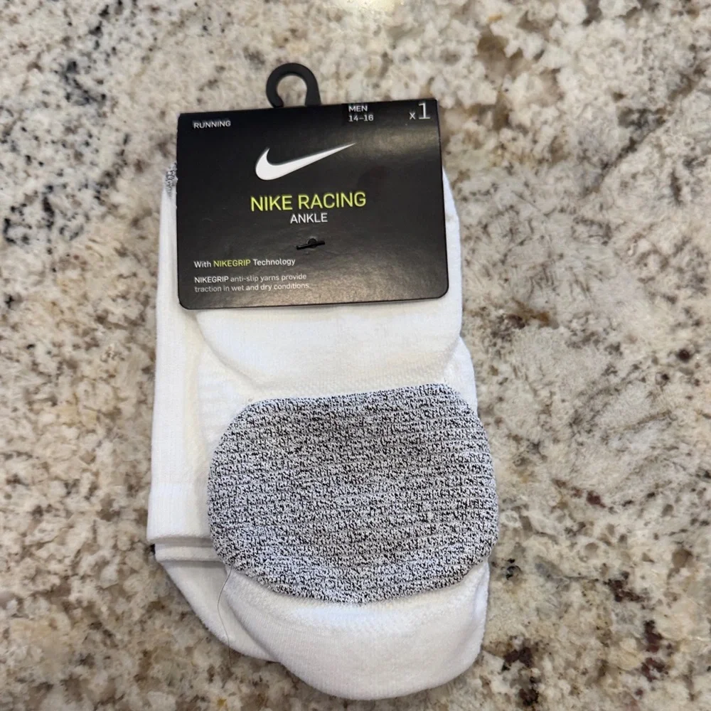 Nike Racing Ankle Socks - White with Gray Accents